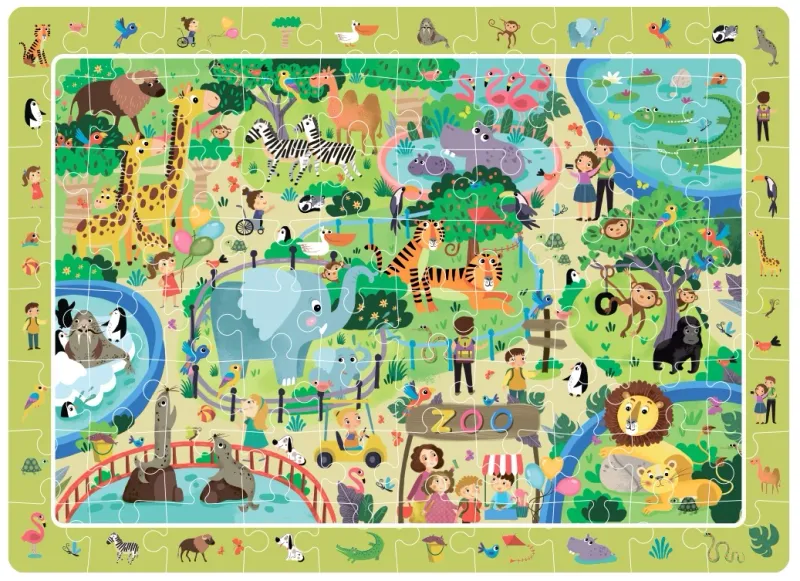 Puzzle obserwacyjne 80 elementów. W Zoo zdjęcie 3