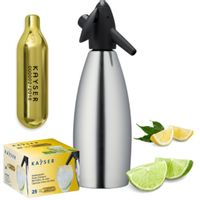 SYFON DO WODY SODOWEJ GAZOWANEJ SATURATOR NIERDZEWNY 1L + 25 NABOI KAYSER