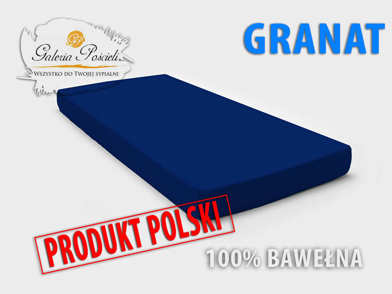Prześcieradło bawełniane JERSEY 120x200cm GRANAT zdjęcie 2