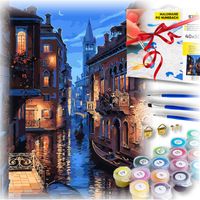 Zestaw do malowania po numerach - Wenecja nocą