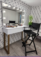 Toaletka AMI 120 SILVER złote nogi. Do makijażu, makeupu, wizażu