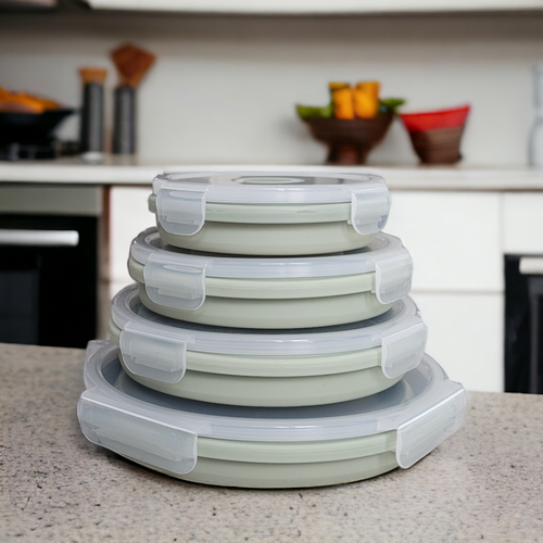 Zestaw pojemników na żywność Pojemnik silikonowy Lunch Box 4 różne na Arena.pl