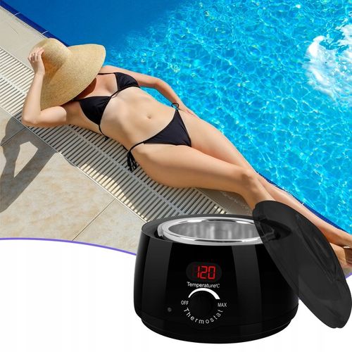 Zestaw do depilacji PODGRZEWACZ 500ml 100W 5x wosk twardy LED wyświetlacz na Arena.pl