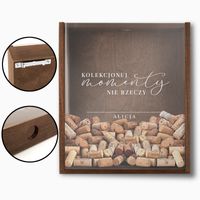 PUDEŁKO SKRZYNKA NA KORKI WINA KORKOŁAP PREZENT urodziny 18-99 GRAWER