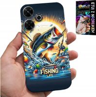 ETUI DO XIAOMI REDMI 13 4G - WZORY DLA WĘDKARZA, RYBY, DORSZ, ŁOSOŚ