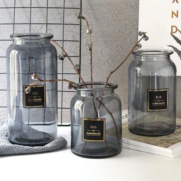 Wazon W Stylu Skandynawskim Dekoracja Nowoczesnego Wnętrza Transparentny A-S zdjęcie 2