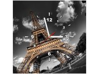 50X50CM ZEGAR ŚCIENNY WIEŻA EIFFLA OD SPODU DREWNO