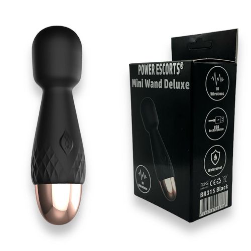 Power Escorts - Mini Wand De Luxe - Black  Silicone Wand Massager na Arena.pl