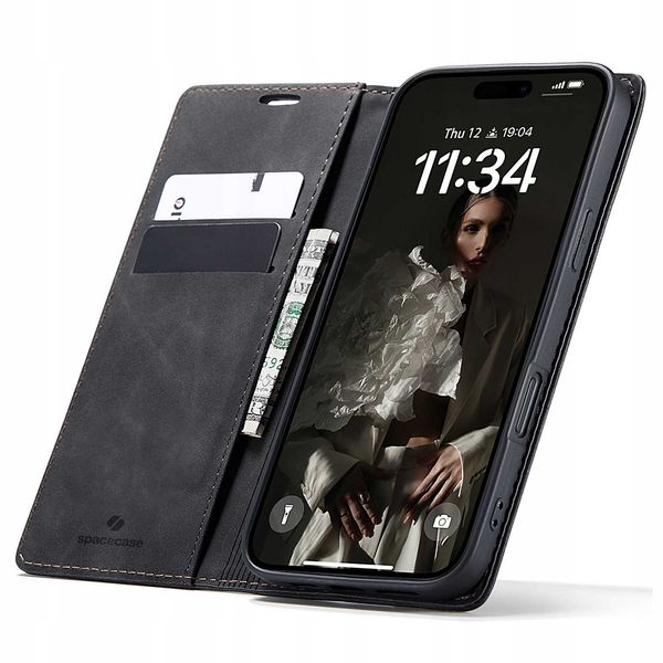 Spacecase Wallet Iphone 17 Black zdjęcie 1