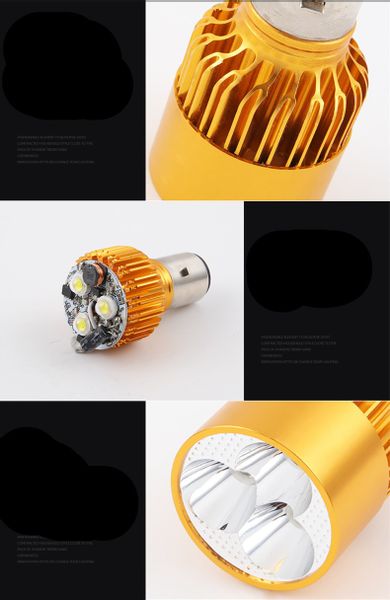 Żarówka BA20D 3 LED 9W zimna zdjęcie 3