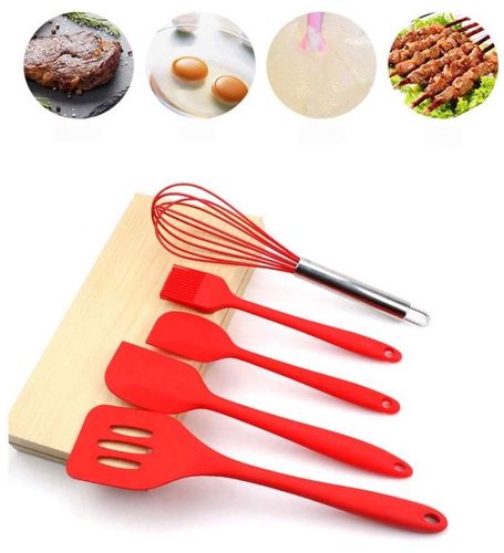 Silikonowe Przybory Kuchenne 5 Szt Czerwone na Arena.pl