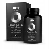 KFD ULTRA OMEGA 3+ 90 kaps. TRÓJGLICERYDY: 330 EPA + 220 DHA + WITAMINA E