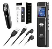 Dyktafon kieszonkowy Pamięć 8GB Mikrofon stereo