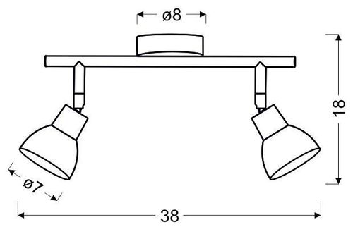 Roy listwa 2x5W LED cob główka okrągła 1e z przegubem kd system biały na Arena.pl