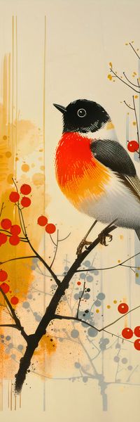 Plakat 30,5x91,5cm Jesienny Rudzik zdjęcie 1