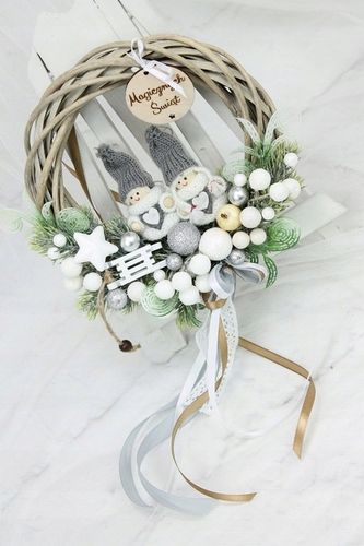 Wianek świąteczny wieniec stroik na drzwi ozdoba na Arena.pl