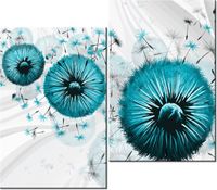 80CM 70CM 2 ELEME OBRAZ RAMA TURKUSOWE DMUCHAWCE 4 DRUK ŚCIENNY PŁÓTNO