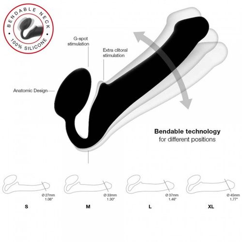 semi realistic bendable strap on black   s na Arena.pl