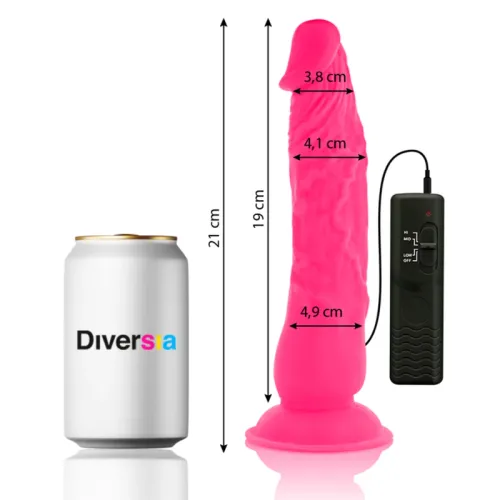 diversia model vibra pink 21 cm - elastyczna maszyna intymna z pilotem na Arena.pl