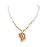 Naszyjnik z agatów, z muszlą Oceanique (C25/LAT/05AU)