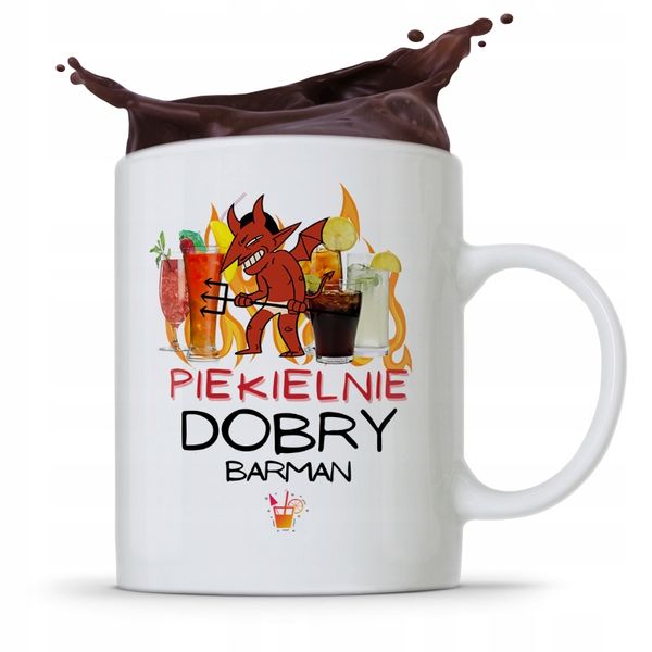 Kubek Prezent Dla Barmana Barmanki Piekielnie Z Nadrukiem Ze Zdjęciem zdjęcie 1