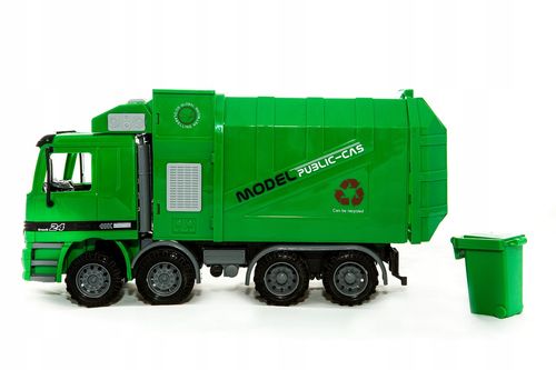 auto ciężarówka Duży SOLIDNY Pojazd ŚMIECIARKA kubeł na śmieci śmieciara na Arena.pl