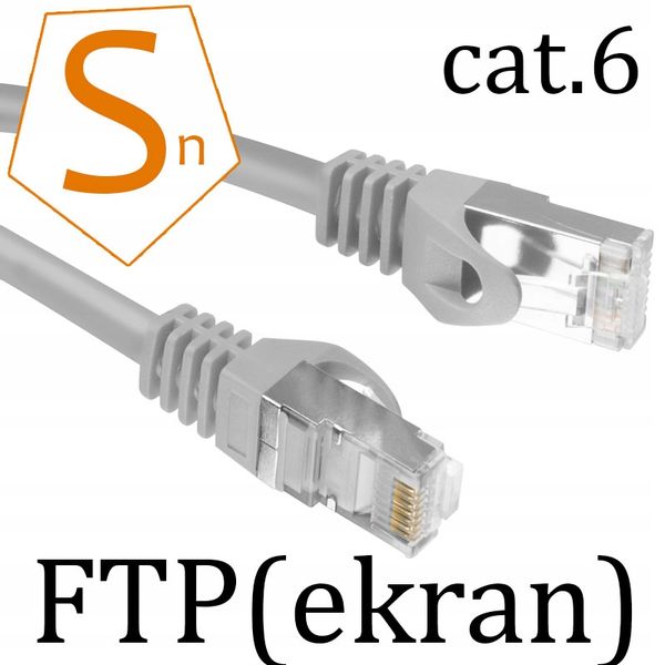 Kabel sieciowy LAN do internetu RJ45 FTP 1m GOLD zdjęcie 2