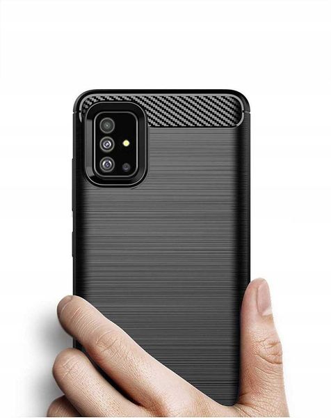Spacecase Carbon Galaxy A71 Czarny zdjęcie 10