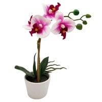 STORCZYK W DONICZCE BIAŁY RÓŻOWY 35cm STORCZYK SZTUCZNY ORCHIDEA KWIAT