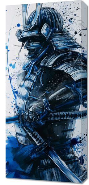 Obraz 40x90cm Samuraj w Błękicie zdjęcie 1