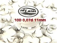 HITLASH wachlarzyki 10w1 kępki rzęs 10D 0,07D 11mm
