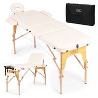 STÓŁ DO MASAŻU MODERNHOME 3-SEGM DREWNIANY SKŁADANY REGULOWANY