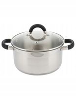 Garnek ze stali nierdzewnej z pokrywką 2.1L 18cm na gaz indukcja KINGHOFF