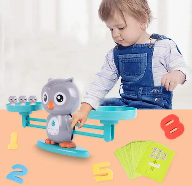 Waga Szalkowa Równoważnia Sowa Nauka Liczenia Sowy zdjęcie 7