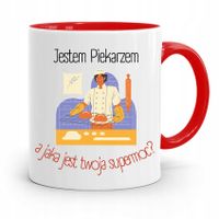 Kubek Czerwony Dla Piekarza Jestem Piekarzem Z Nadrukiem Ze Zdjęciem