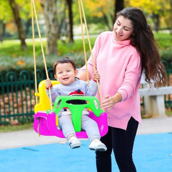 Huśtawka Ogrodowa Modułowa domowa dla Dzieci 3w1 Mocna na Linach Bezpieczna zdjęcie 11