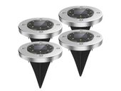 4x lampa ogrodowa solarna 8 led najazdowa czujnik lampka do ogrodu