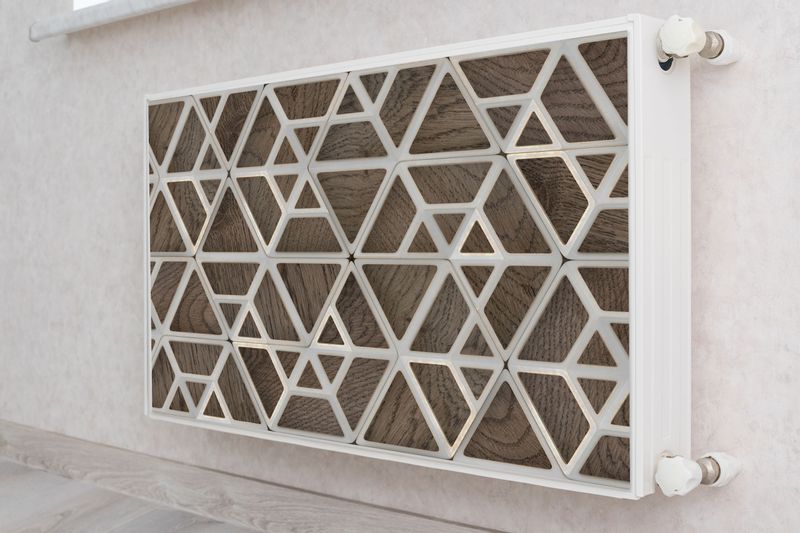 Osłona MAGNETYCZNA Grzejnika Abstrakcja Imitacja Drewna 110cm x 60cm zdjęcie 4