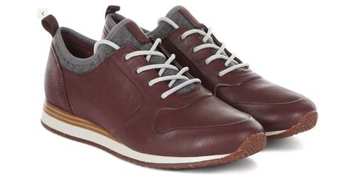 Clarks Półbuty damskie - Hero Fuse - rozmiar 39 - burgundowa skóra licowa na Arena.pl