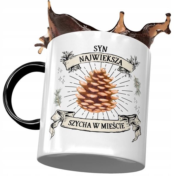 Kubek Czarny Dla Syna Na Dzień Dziecka Prezent Z Nadrukiem Ze Zdjęciem zdjęcie 1