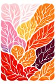 Plakat 61x91,5cm Listki Minimalistyczny , Wnętrza Styl Skandynawski, Boho
