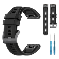 Pasek do Garmin Fenix 5 6 7 8 47mm Pro Solar Quatix Instinct czarny 22mm