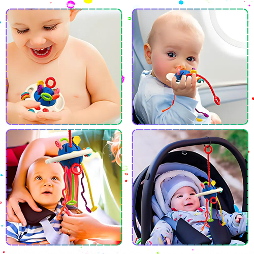 zabawka sensoryczna dla niemowlaka 4 w 1 ośmiornica rozwój zmysłów dziecka na Arena.pl