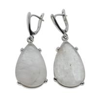 Kolczyki z morganitami w srebrze rodowanym