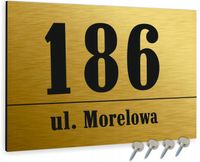 Tabliczka ADRESOWA ALUMINIOWA Tablica NUMER ZŁOTY