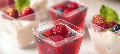 PUCHARKI KWADRATOWE DO DESERÓW 120ml 50szt NA PRZEKĄSKI DESERY POJEMNIKI na Arena.pl