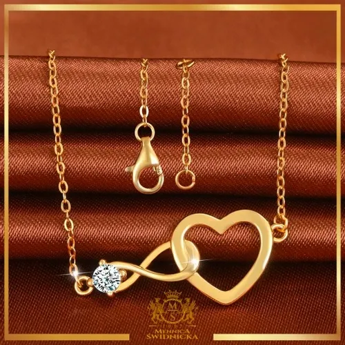 Mennica Świdnicka - Zestaw Złota Bransoletka Naszyjnik Srebro Prezent na Arena.pl