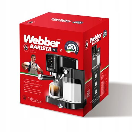 EKSPRES DO KAWY CIŚNIENIOWY KOLBOWY PÓŁAUTOMATYCZNY WEBBER 20 BAR L7 na Arena.pl