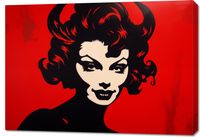 Obraz 100x70cm Czerwona Diablica