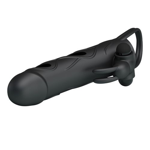 pretty love   penis sleeve with ball strap vibration black na Arena.pl